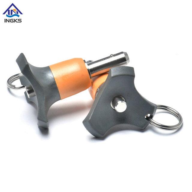 リングボタン付きフラワーヘッドハンドルクイックリリースボールロックピン