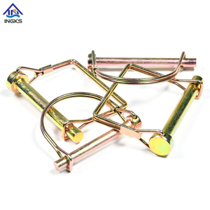 スチール D タイプ 丸型ロックピン 亜鉛 黄